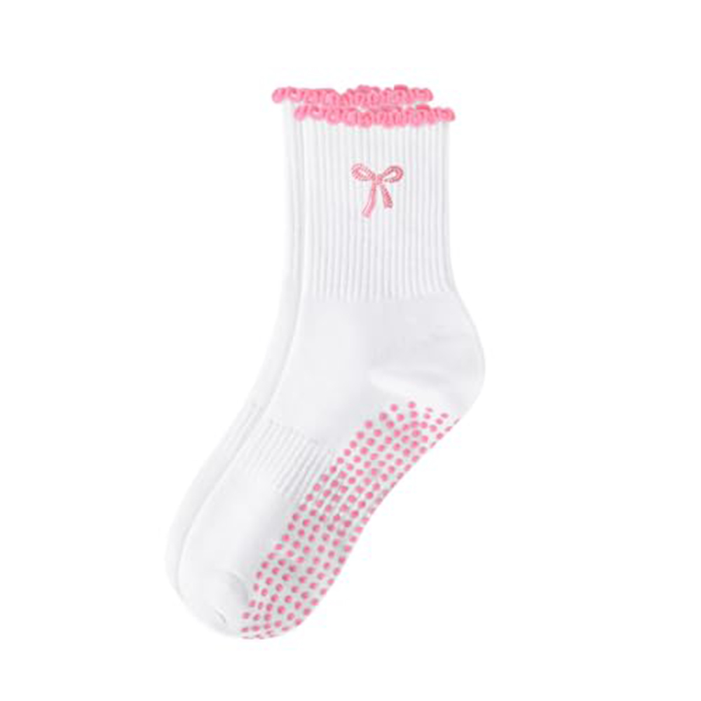 Youtube Yoga Pilates - Rutschfeste Pilates-Socken aus Baumwolle, atmungsaktive Yoga-Socken,