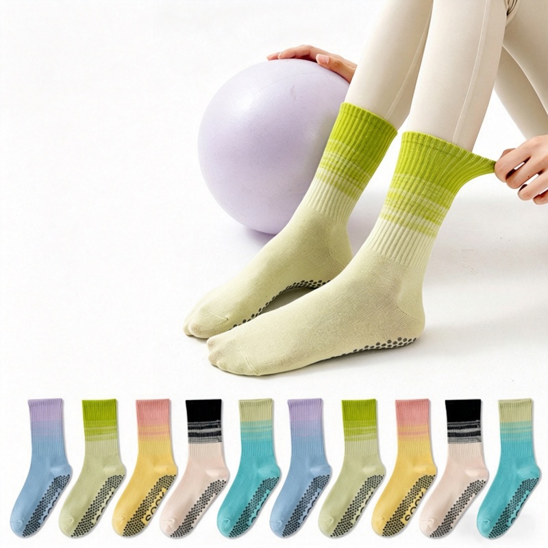 Youtube Yoga Pilates - Dreamlikelin 1 Paar Damen-Yoga-Socken, Wadenlange Socken