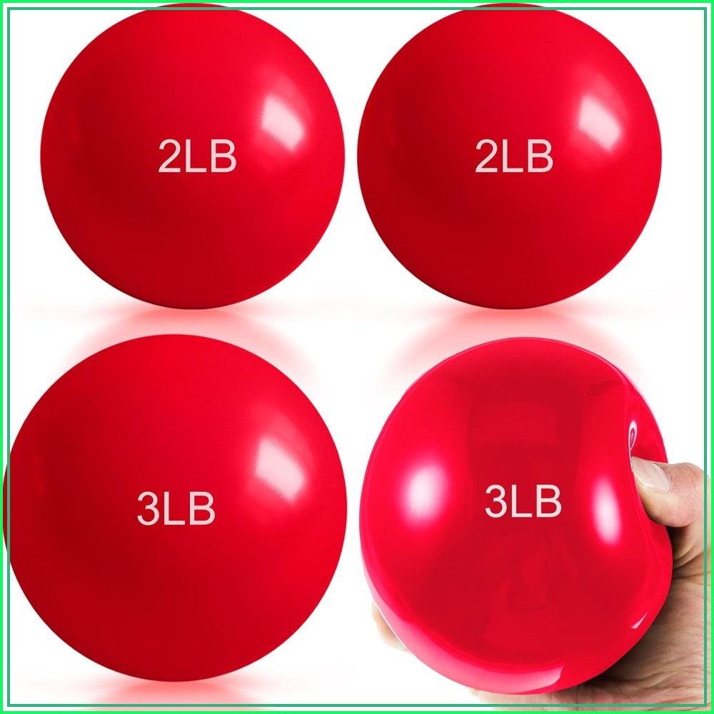 Pilates Toning Ball - 1lb-5lb Gewichtete Trainingsbälle für Übungen, Pilates,