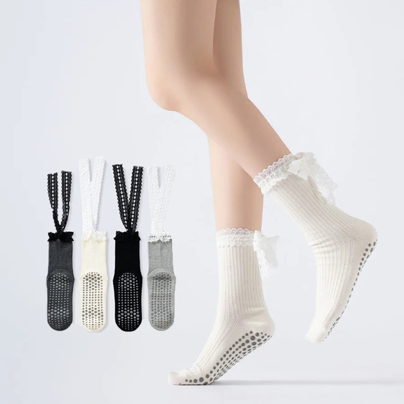 Youtube Yoga Pilates - Yoga-Socken für Damen aus Baumwolle mit