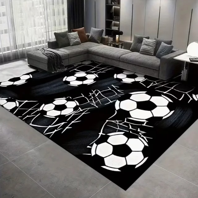Schwarz-weißer Fußball-Teppich – Pilates Toning Ball Bewertung und Preis